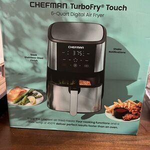 Chefman TurboFry Touch 6-Quart Digital Air Fryer - Stainless Steel